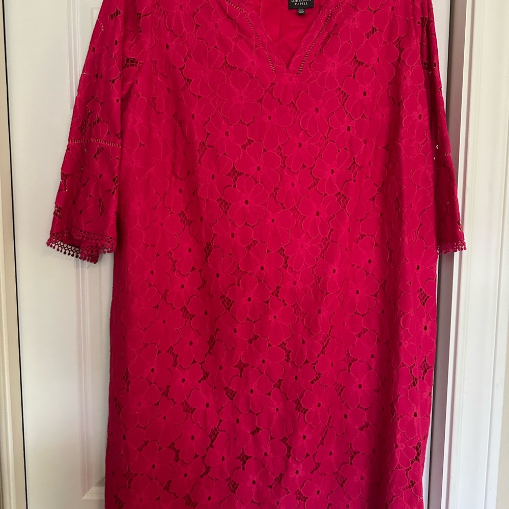 Adrianna Papell Bold Pink Dress